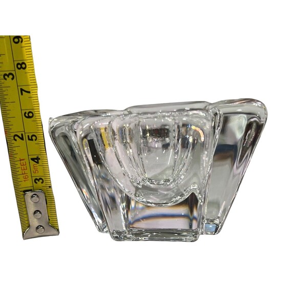 ORREFORS Sweden Crystal Max Cross Votive or Tea Light Candle Holder Anna Ehrner - Picture 8 of 11